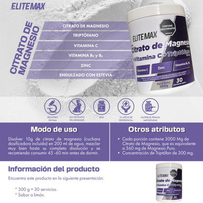 Citrato de Magnesio: Relaja Tu Cuerpo, Recarga Tu Energía y Mejora Tu Sueño. ULTIMAS UNIDADES CON ÚN 35% OFF