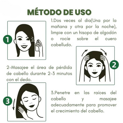 ¡50%! SPRAY GINGENG PARA CRECER EL PELO - PAGA 1 OTRO DE REGALO